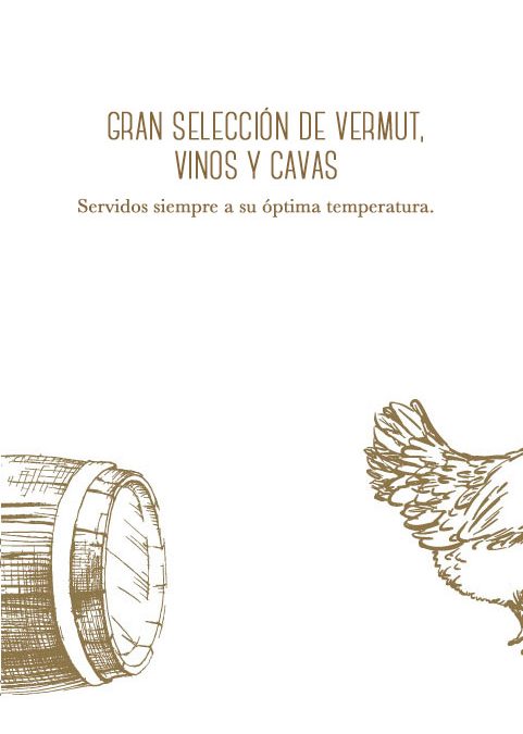 Gran selección de vermut, vinos y cavas